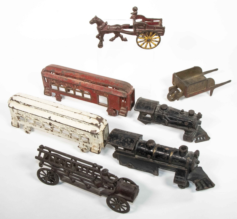 (7 PCS) EARLY CAST IRON VEHICLES Collection