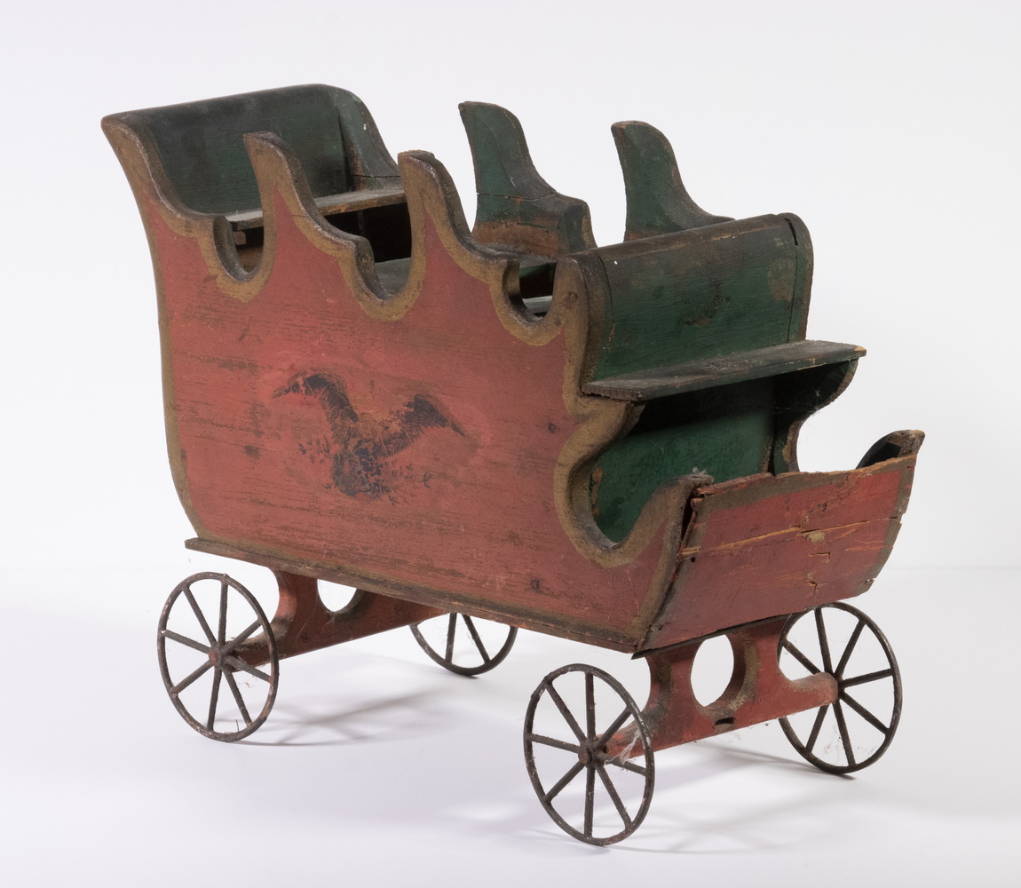WOODEN CIRCUS BAND WAGON TOY Early 2b3648