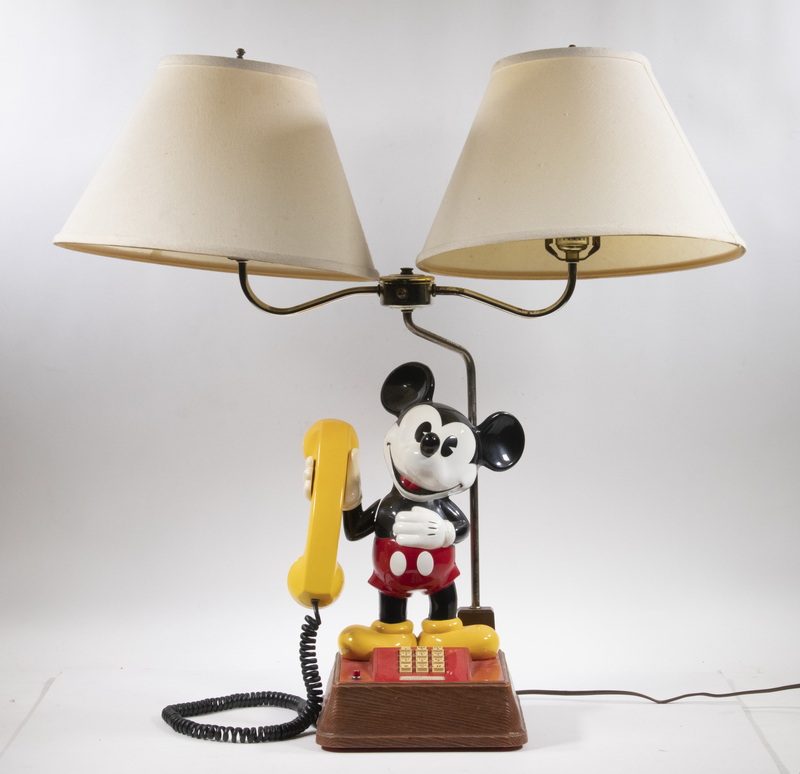 MICKEY MOUSE TELEPHONE LAMP Vintage 2b36e0