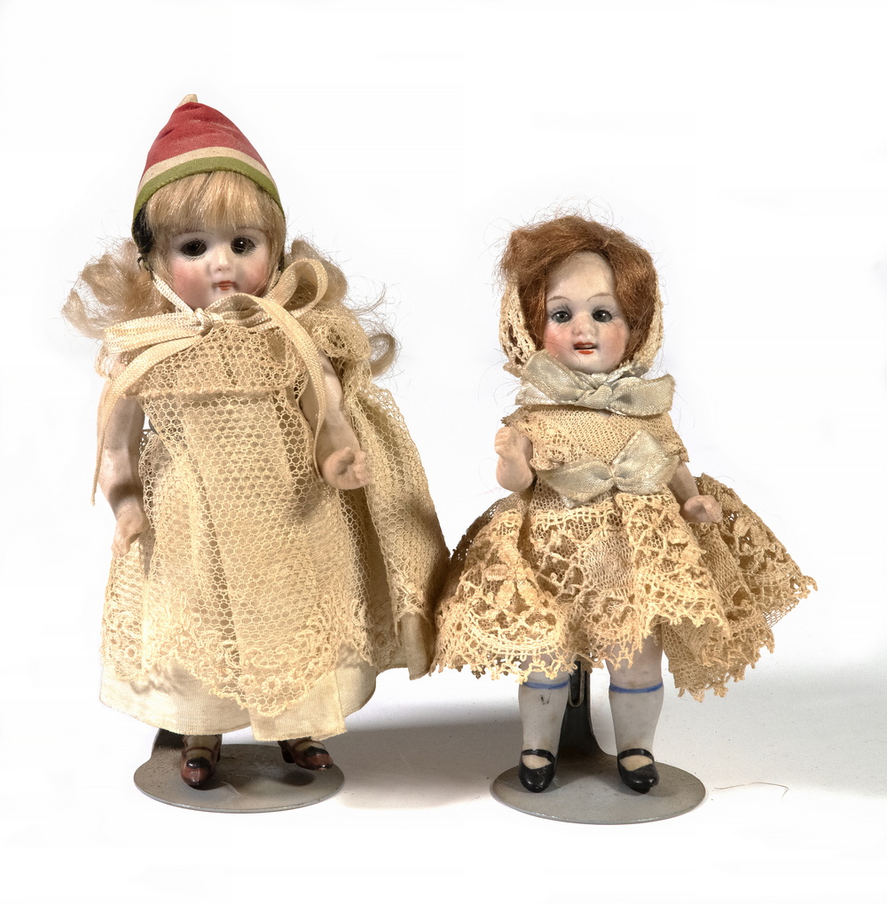  2 GERMAN ALL BISQUE DOLLS Both 2b3798