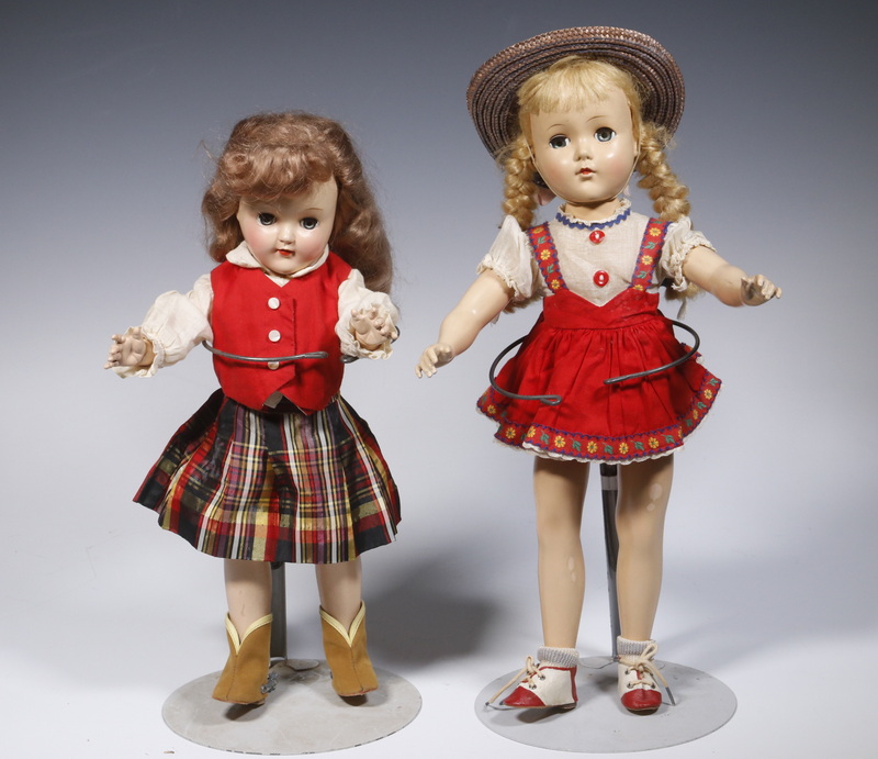 (2) 1950S IDEAL DOLLS Fully jointed,