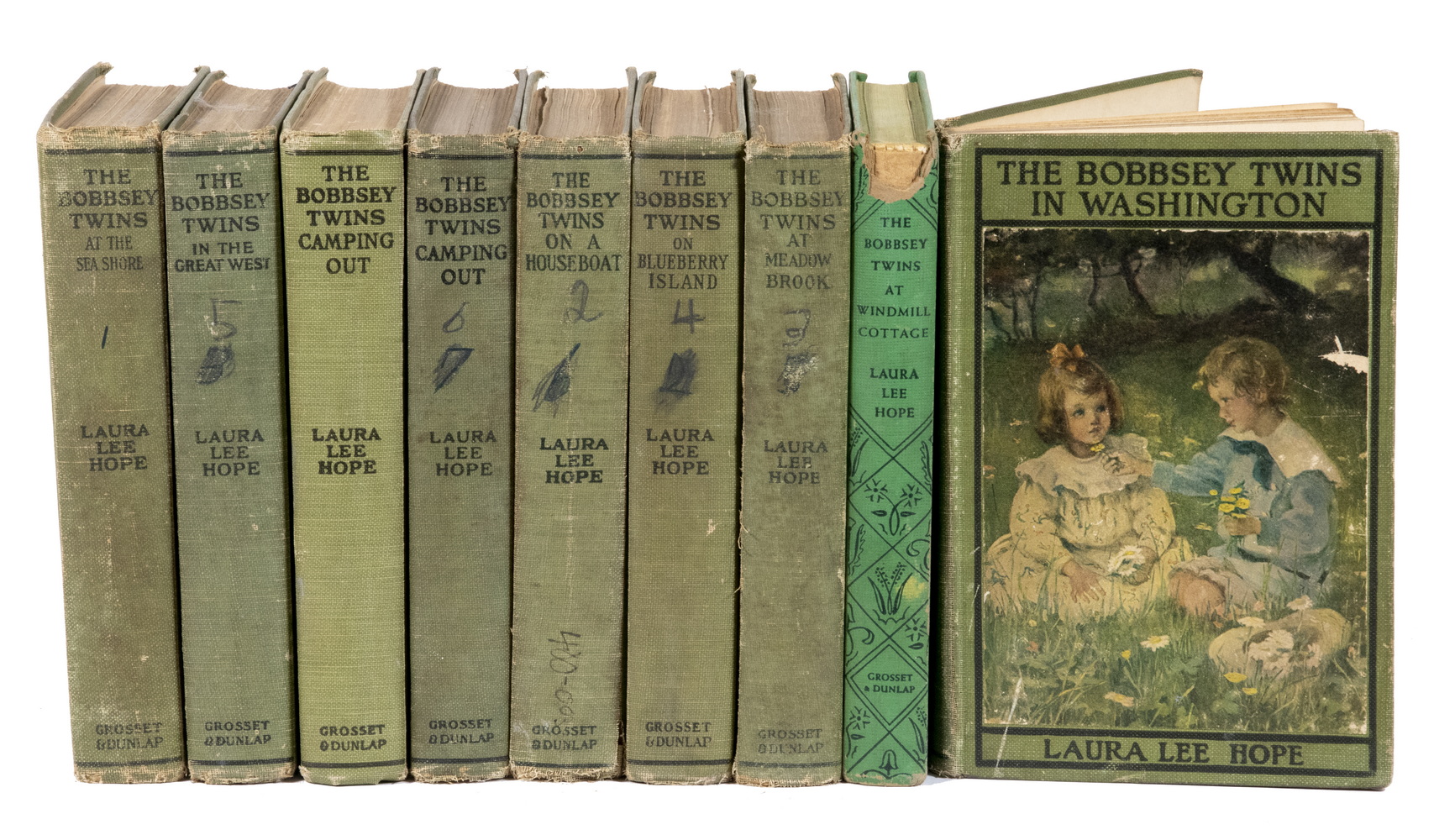  9 BOBBSEY TWIN BOOKS Grosset 2b3843