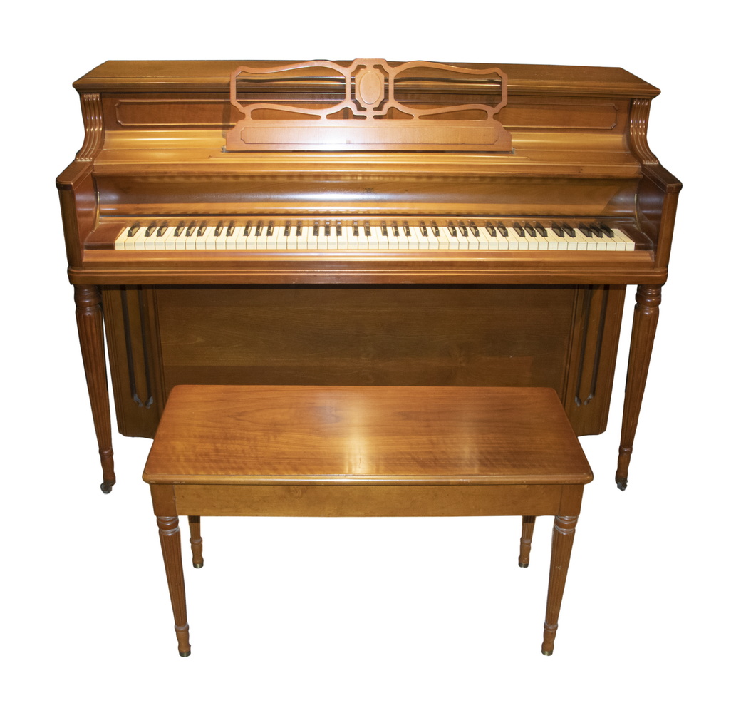 WURLITZER SPINET PIANO WITH MATCHING