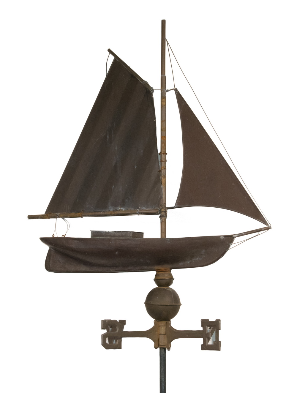 20TH C SCHOONER FORM WEATHERVANE 2b3a04