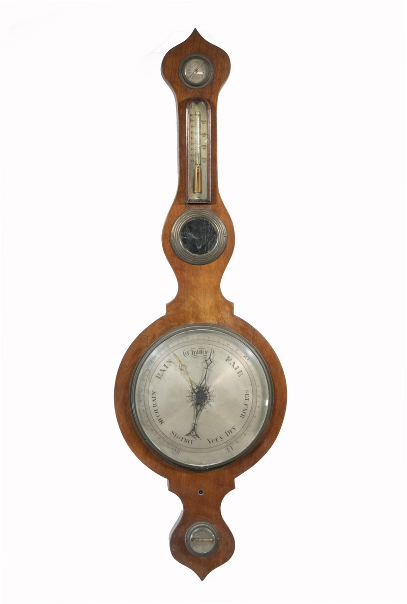 19TH C. AMERICAN BANJO FORM BAROMETER