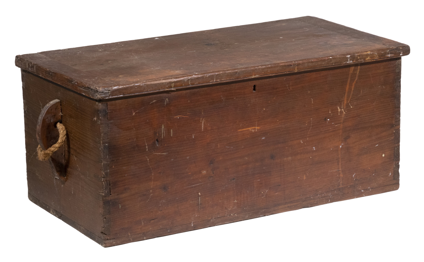 19TH C. MAINE SAILOR'S CHEST Six-Plank