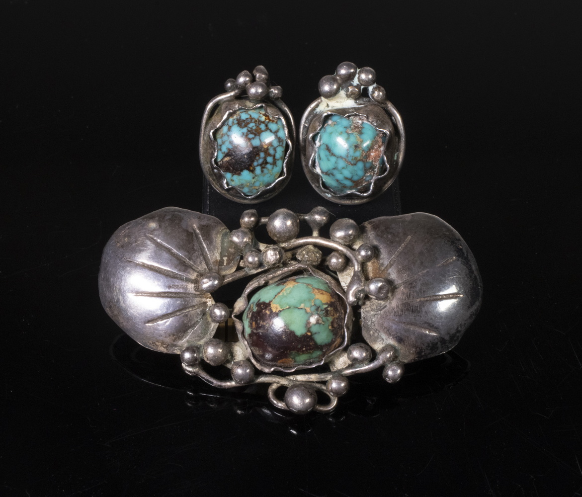 MARY GAGE 2 PC STERLING TURQUOISE 2b3a4f