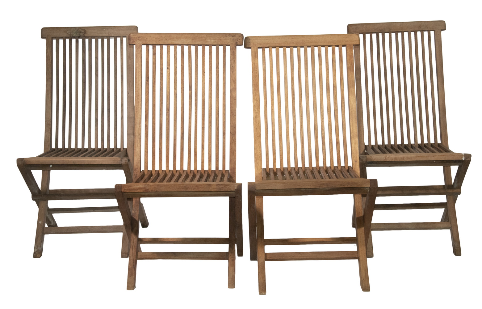  4 TEAK FOLDING CHAIRS Set of 2b3ade