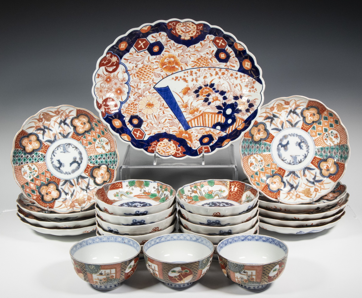 JAPANESE IMARI DISHES Group of