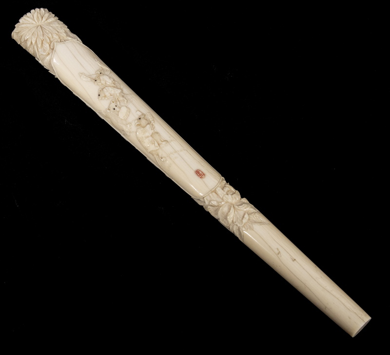 19TH C JAPANESE IVORY PARASOL 2b3b28