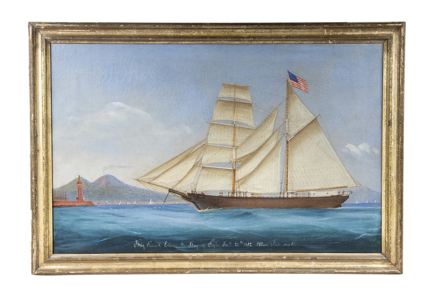 EARLY 19TH C. SHIP PORTRAIT "Brig