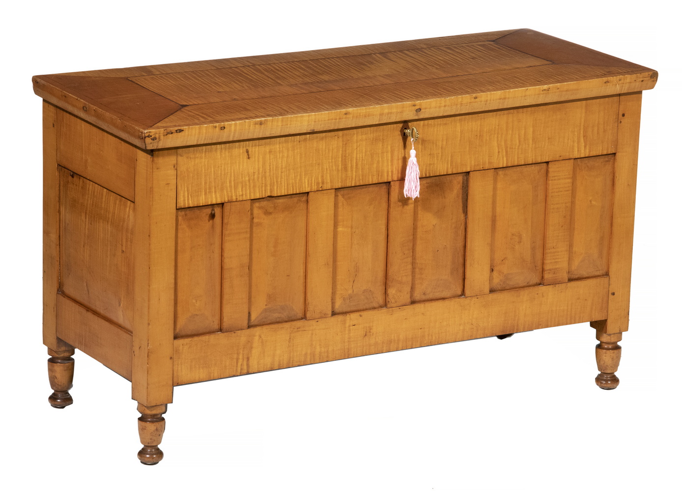 TIGER MAPLE BLANKET CHEST 19th 2b3b83