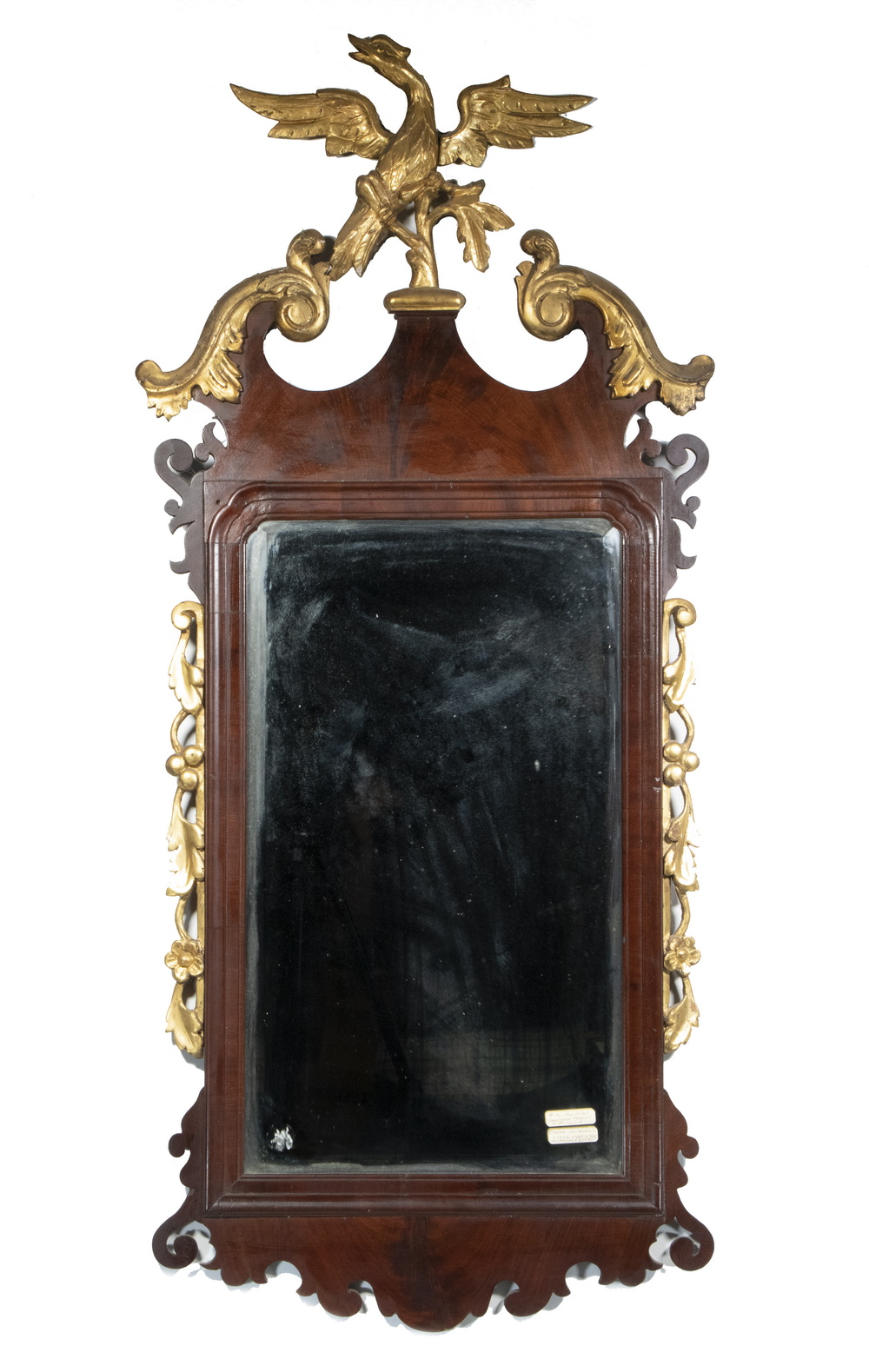 CHIPPENDALE MAHOGANY MIRROR WITH