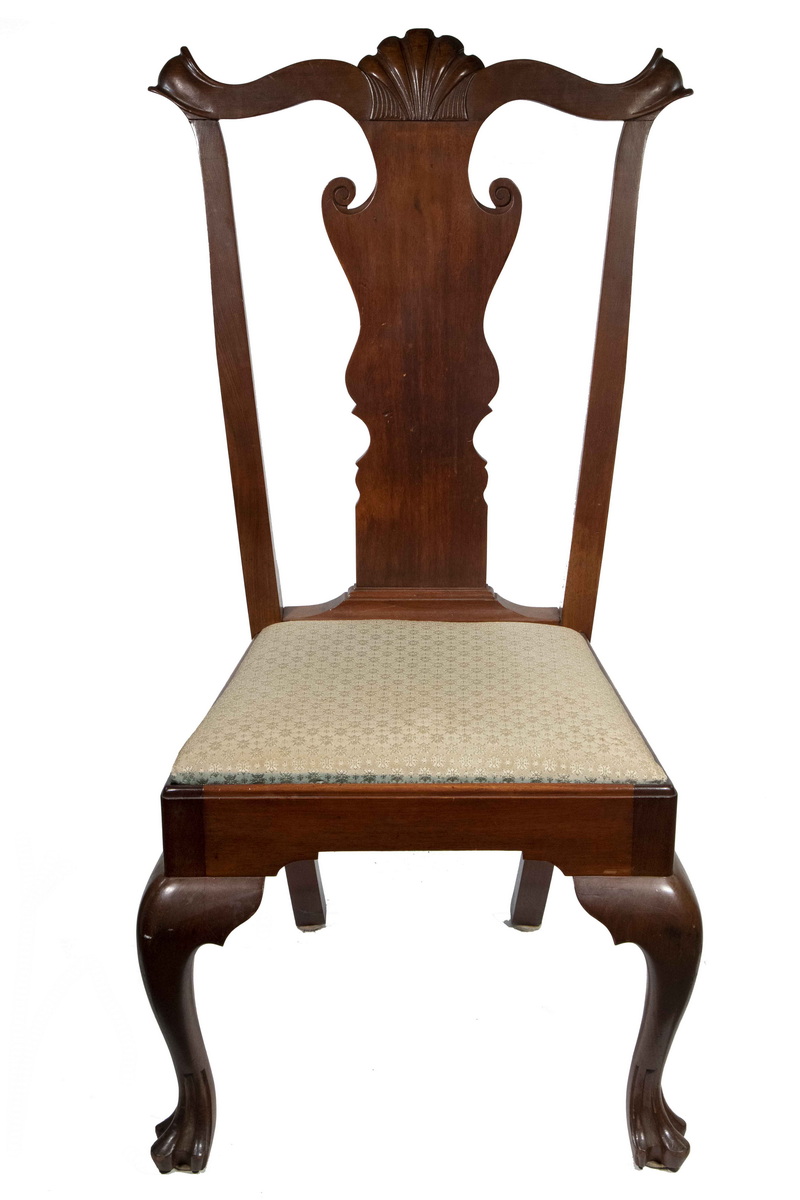 CHIPPENDALE MAHOGANY CHAIR WITH 2b3bcc