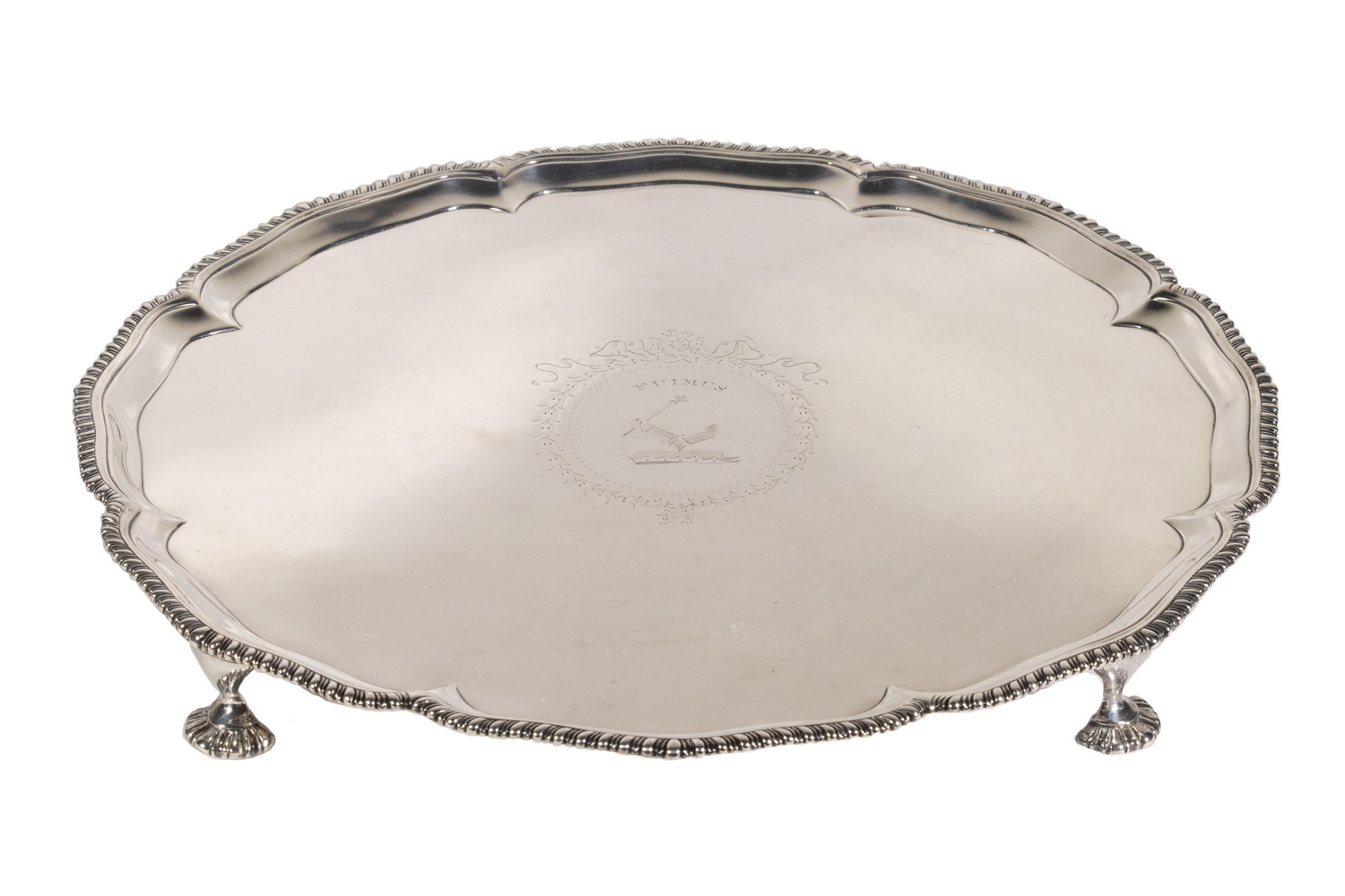 GEORGE III PERIOD SILVER SALVER