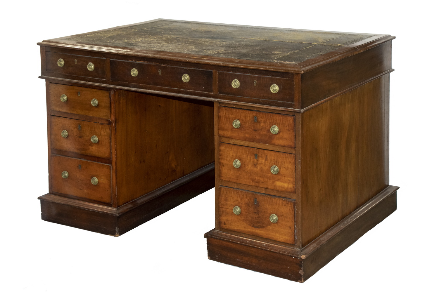 MAHOGANY TWIN PEDESTAL DESK 18th