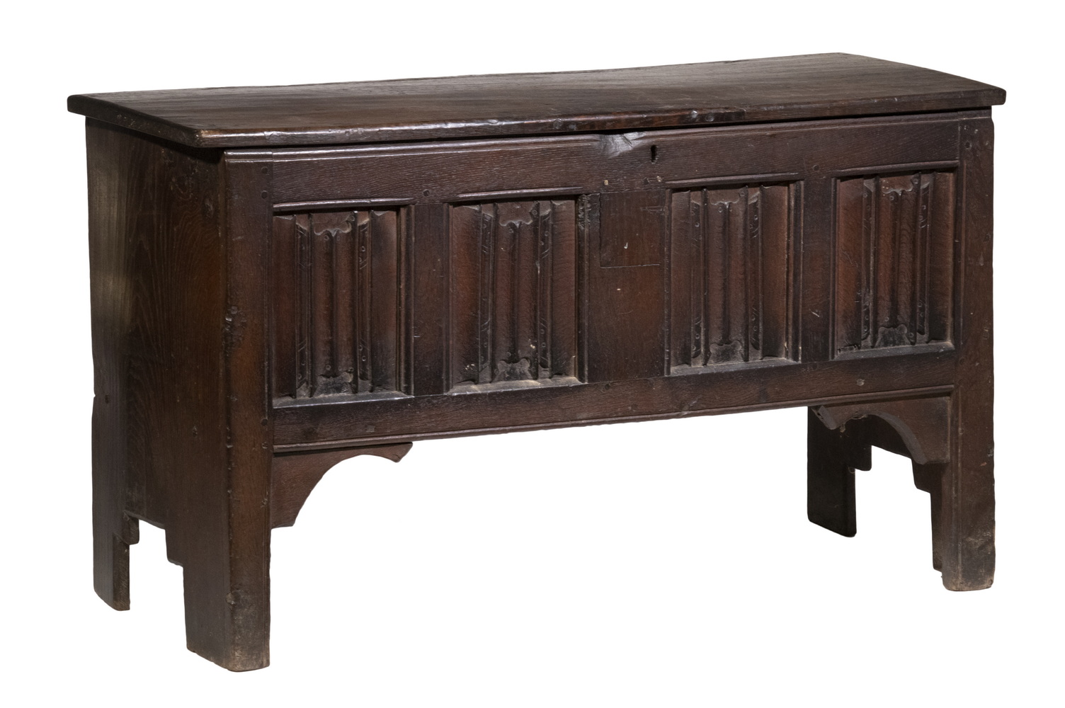 16TH C. OAK COFFER English Oak Joined