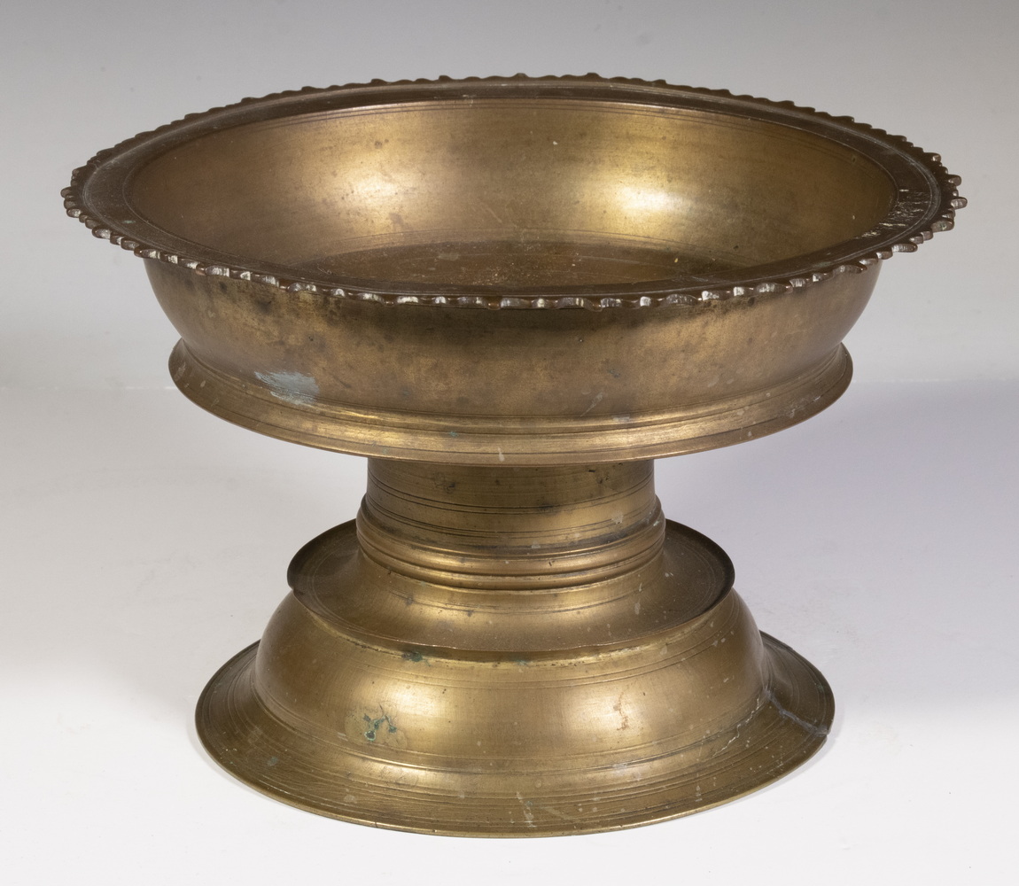 EARLY CONTINENTAL BRASS COMPOTE 2b3ca9