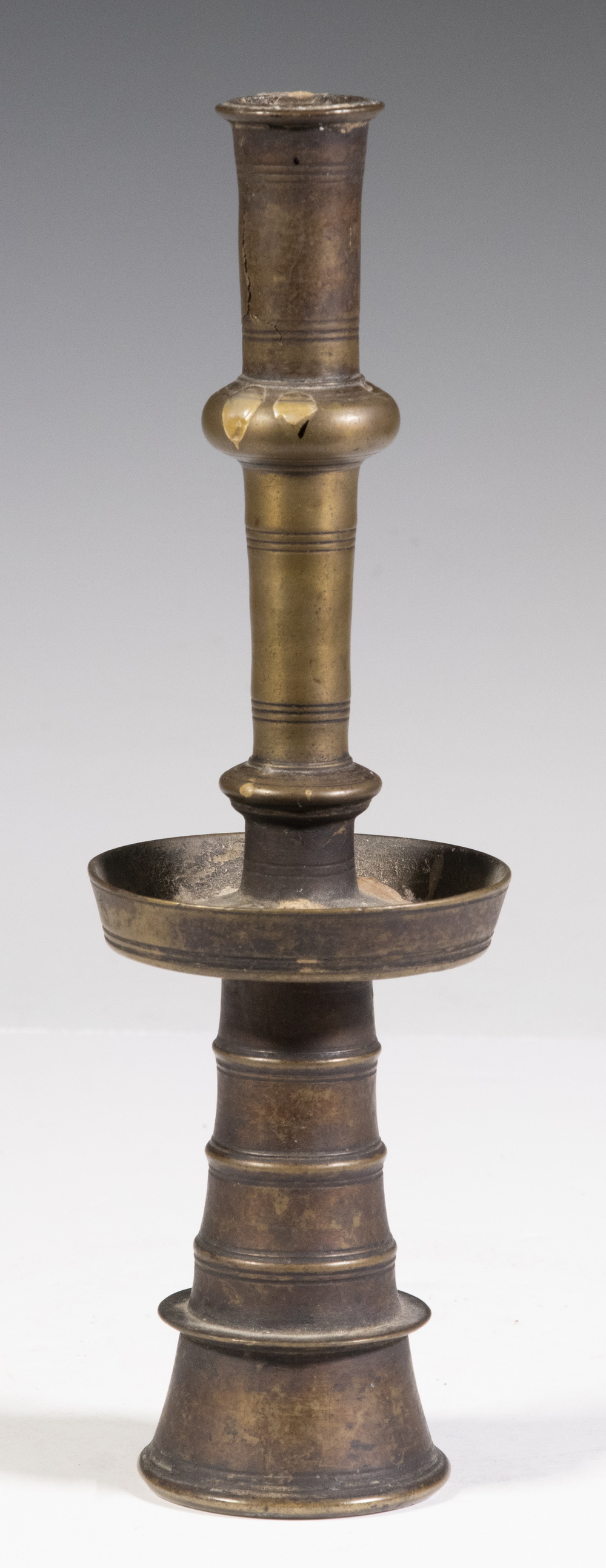 EARLY BRONZE CANDLESTICK 16th -