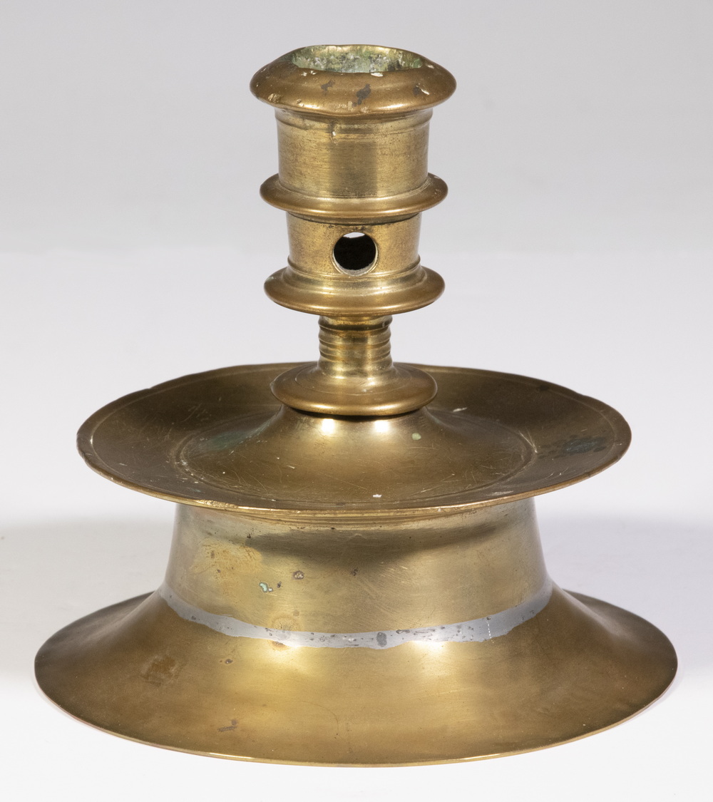 SPANISH BRASS CANDLESTICK Early 2b3ccb