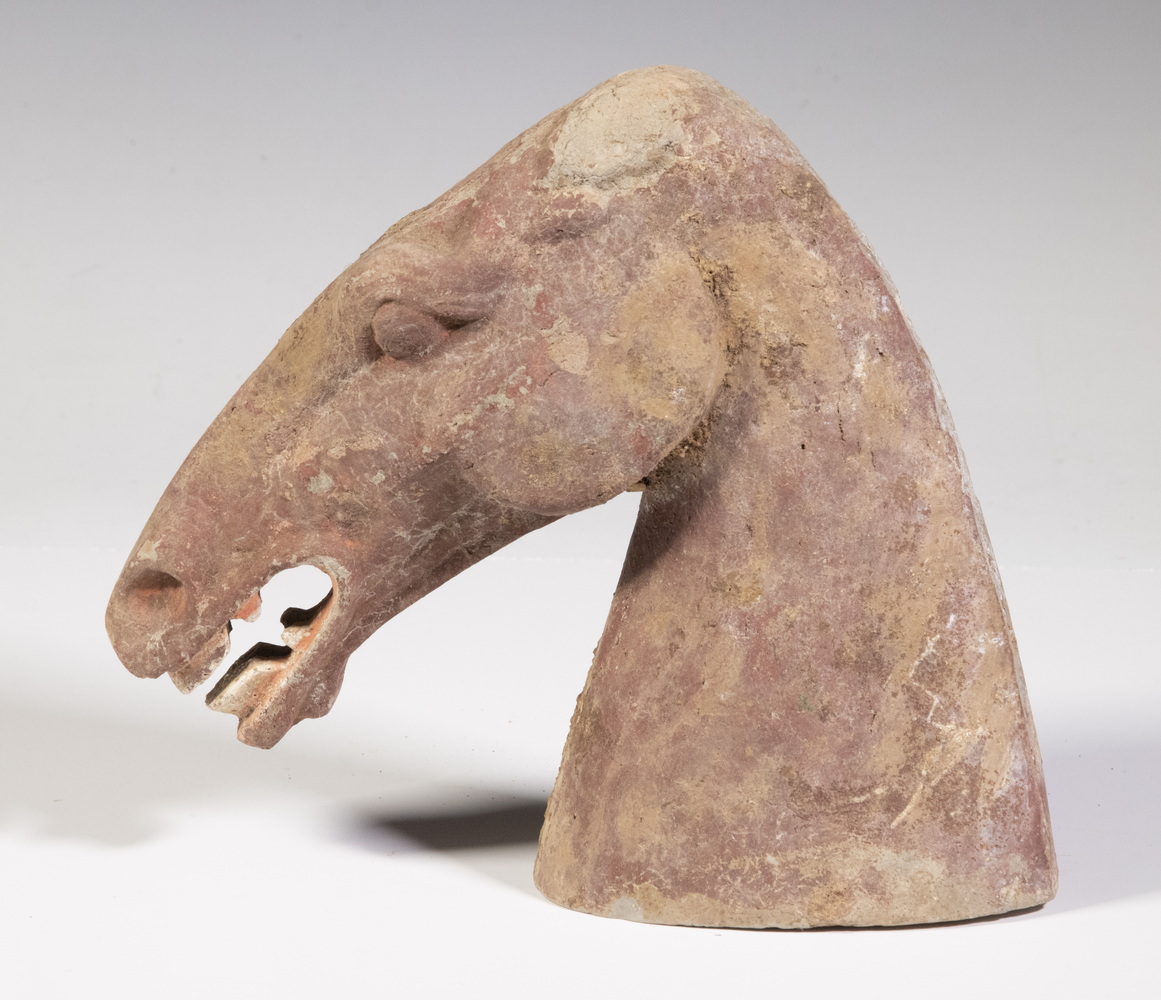 CHINESE HAN DYNASTY POTTERY OF A HORSES