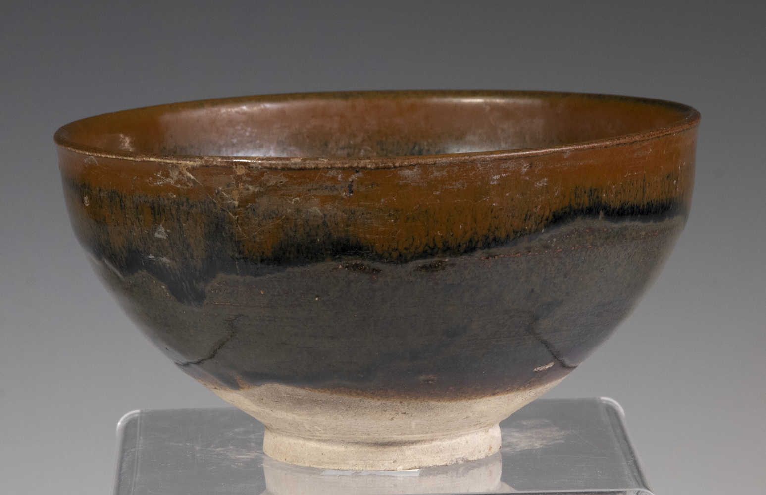 RUSSET SPLASHED BLACK GLAZED BOWL 2b3d91