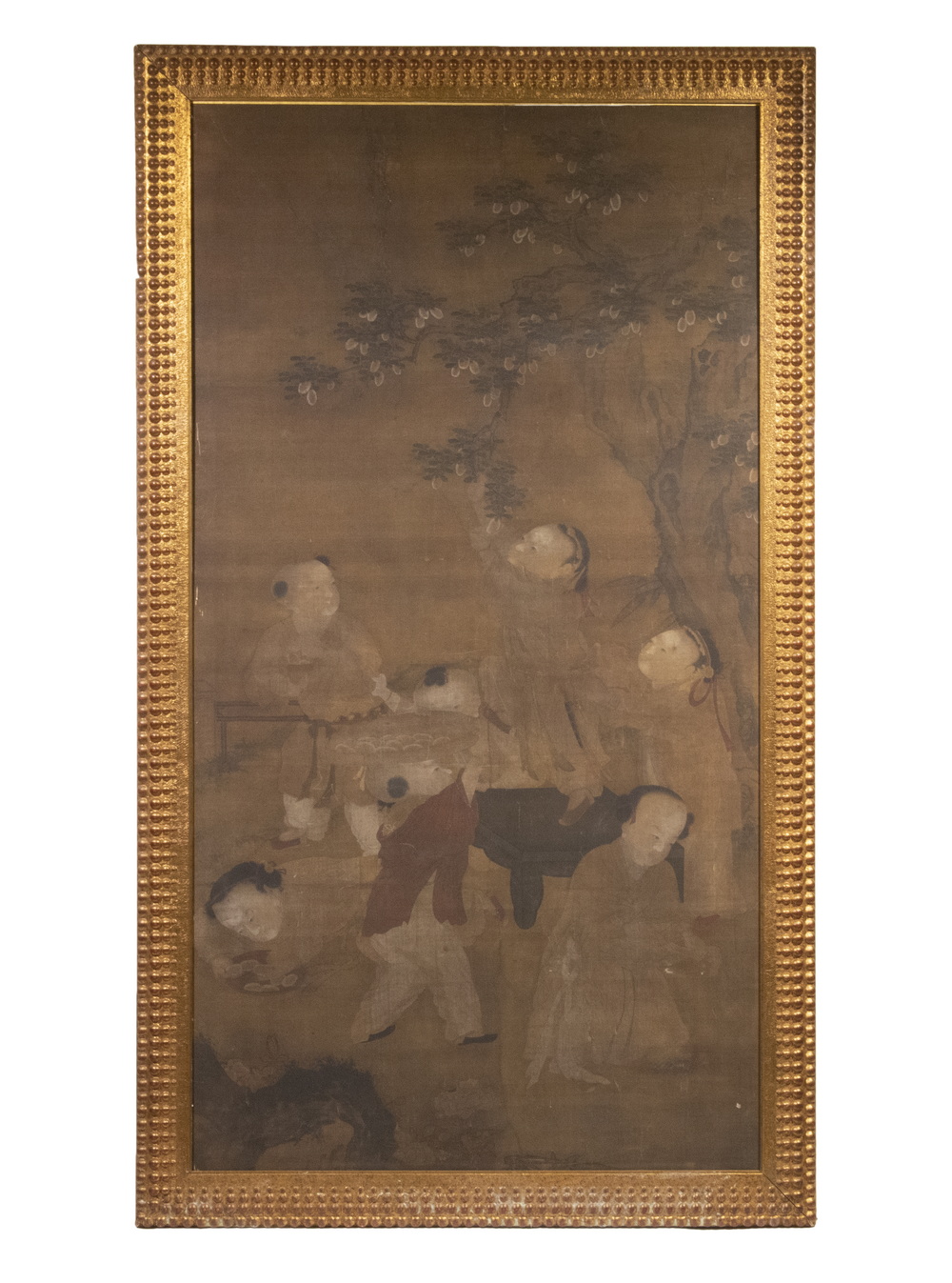 LARGE CHINESE WATERCOLOR ON SILK,