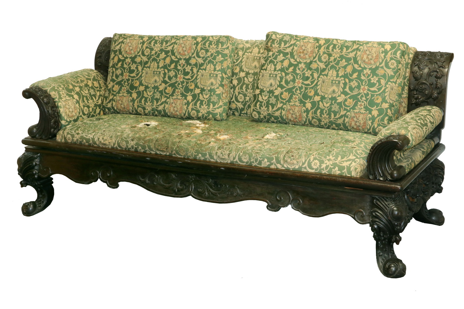 19TH C CHINESE CARVED SOFA Carved 2b3de0