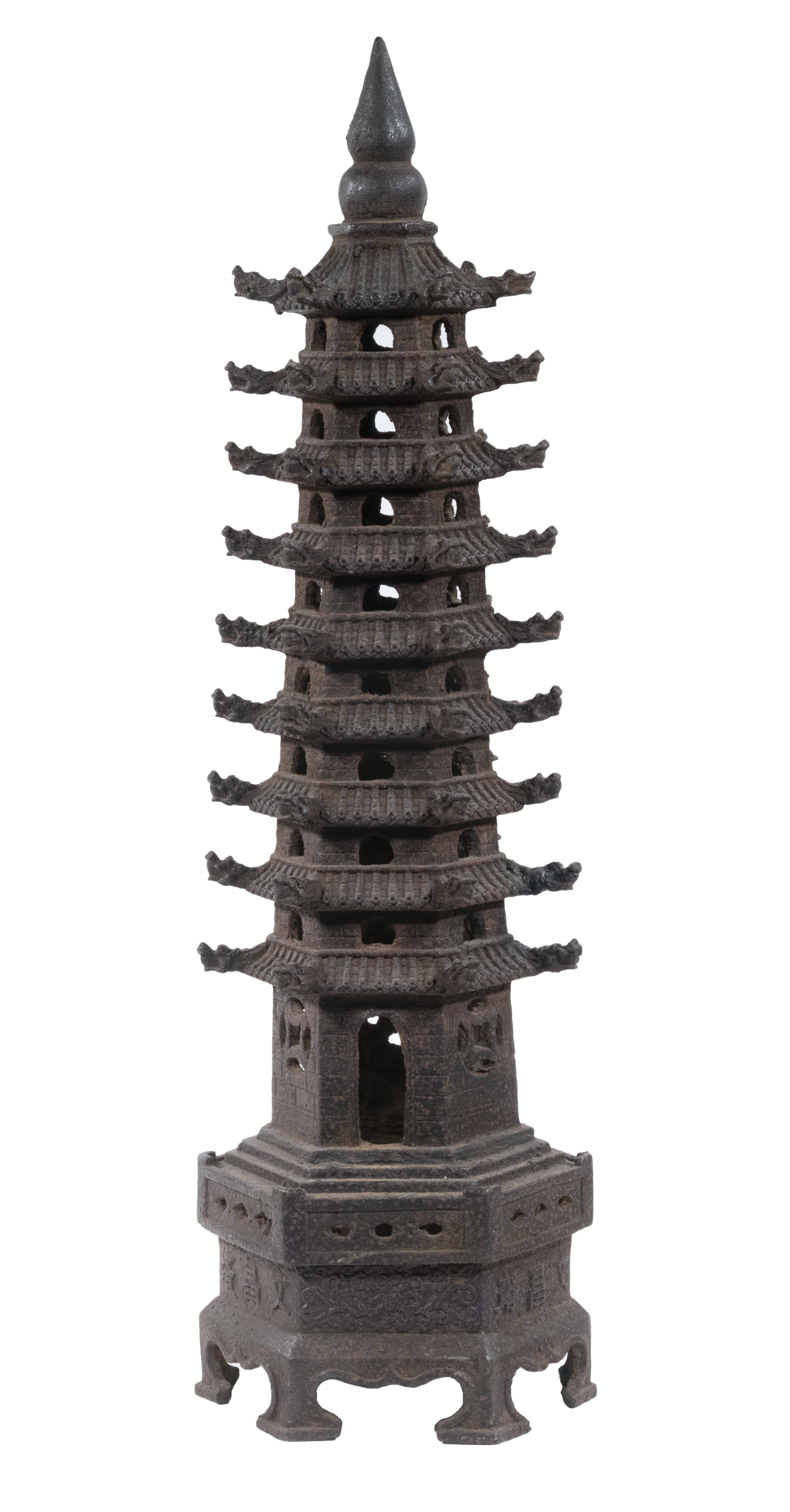 18TH C. CHINESE CAST IRON PAGODA