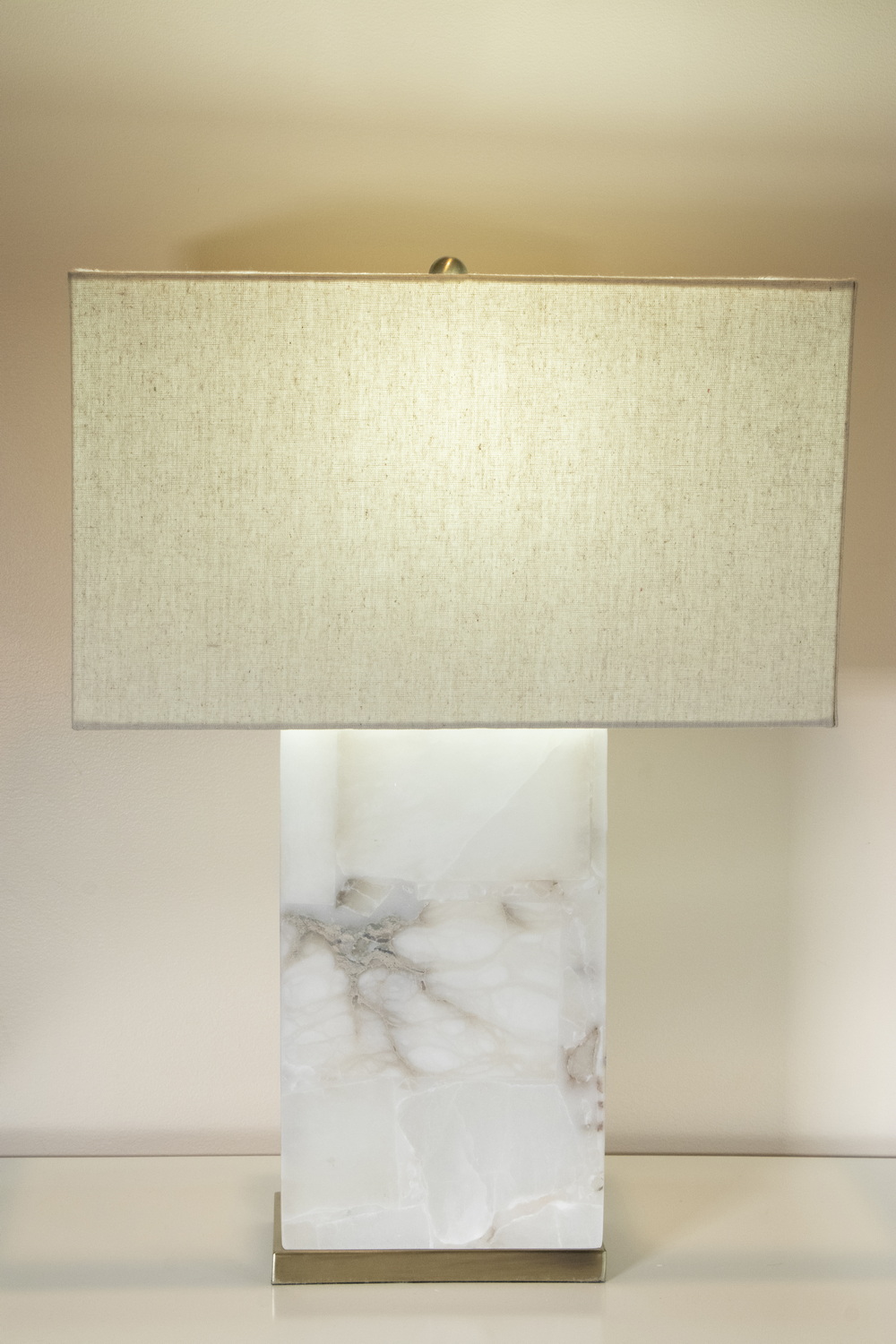 RECTANGULAR MARBLE TABLE LAMP A