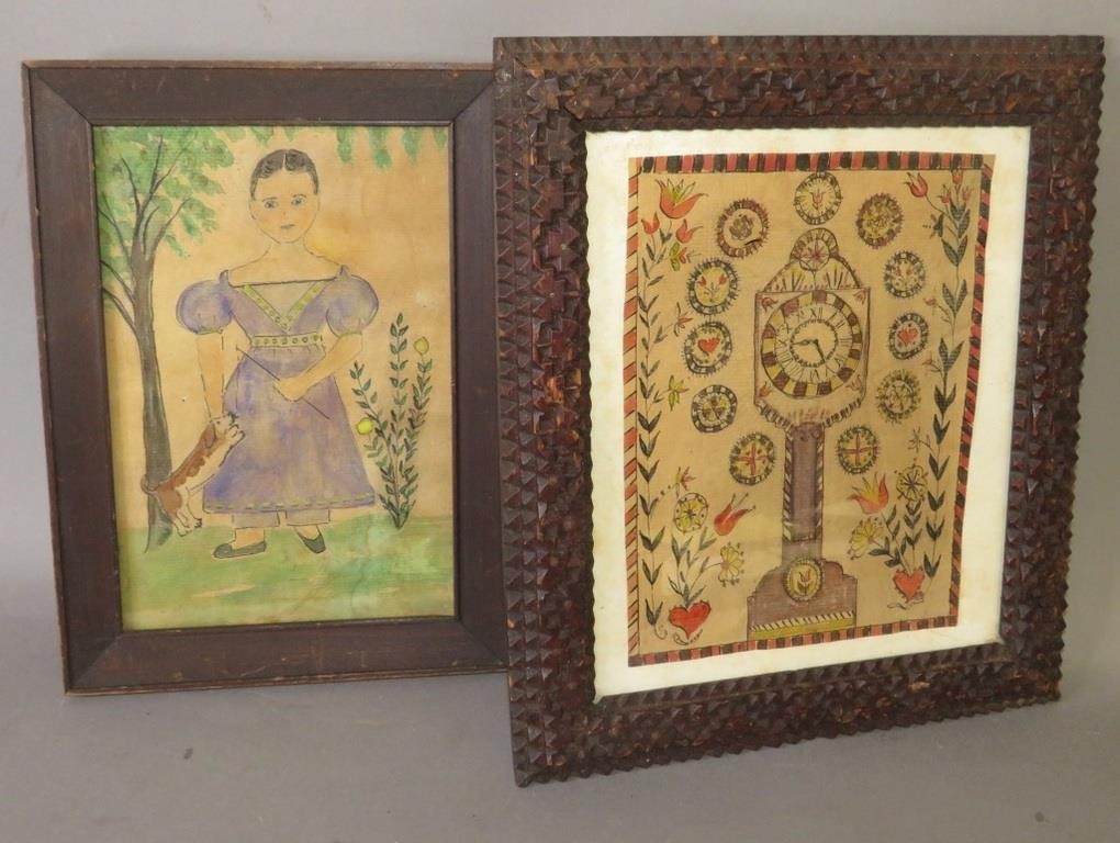 2 FOLK ART REPRODUCTION FRAKTURS