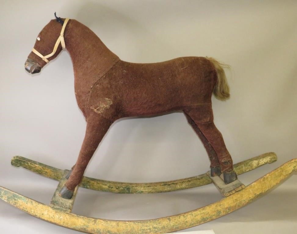 EARLY CHEESE CUTTER ROCKING HORSE