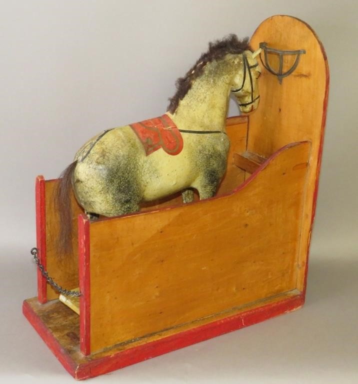 FINE TWO PART GERMAN PULL TOY HORSE 2b7443