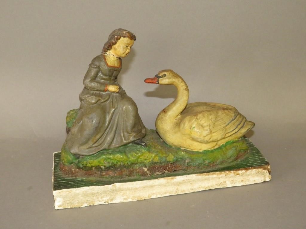 GERMAN GIRL AND SWAN SQUEAK TOYca.