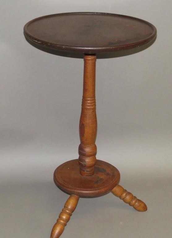 CANDLESTANDca. 1810; softwood top
