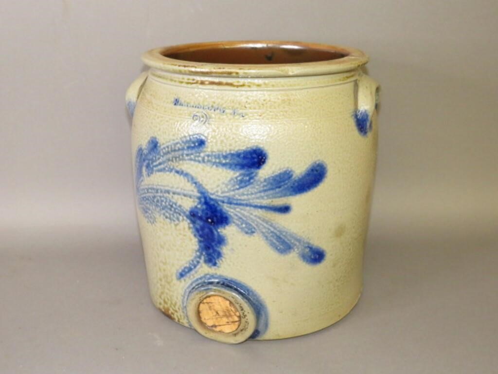 SCARCE 2 GALLON COBALT DECORATED 2b753e