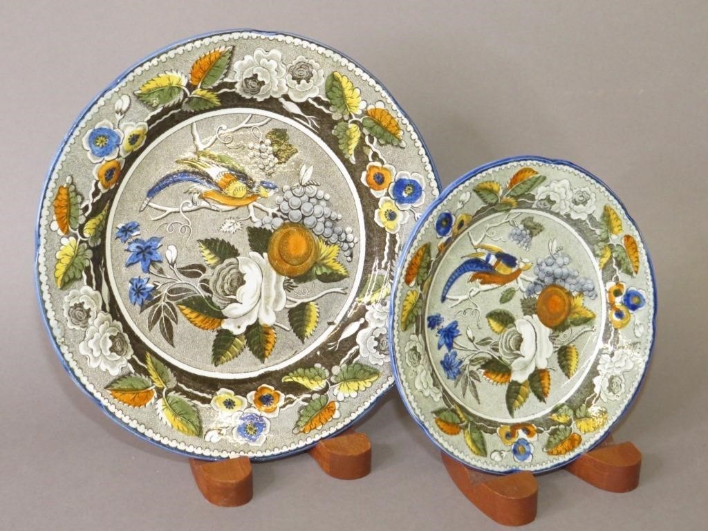 2 PEARLWARE SALOPIAN PLATESca  2b757b