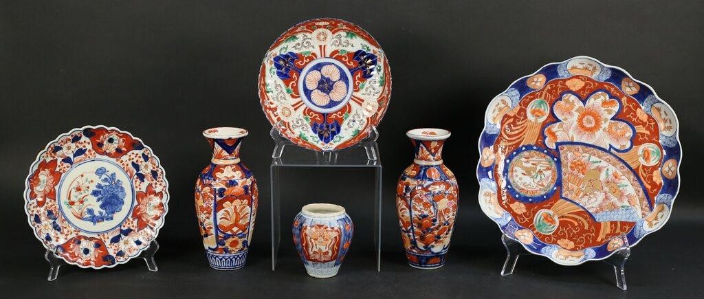 6 PIECE JAPANESE IMARI PORCELAIN 2b77a5