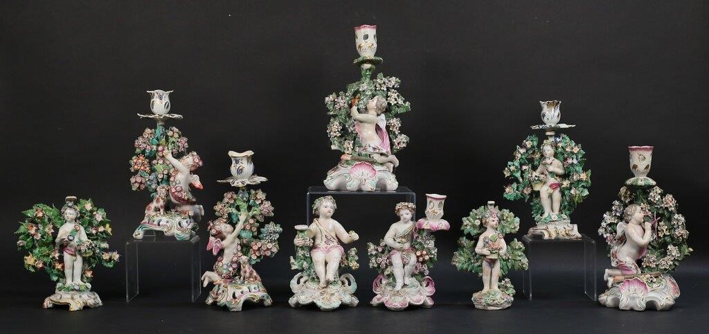 9 CHELSEA / BOW BOCAGE CHERUB CANDLESTICKS9