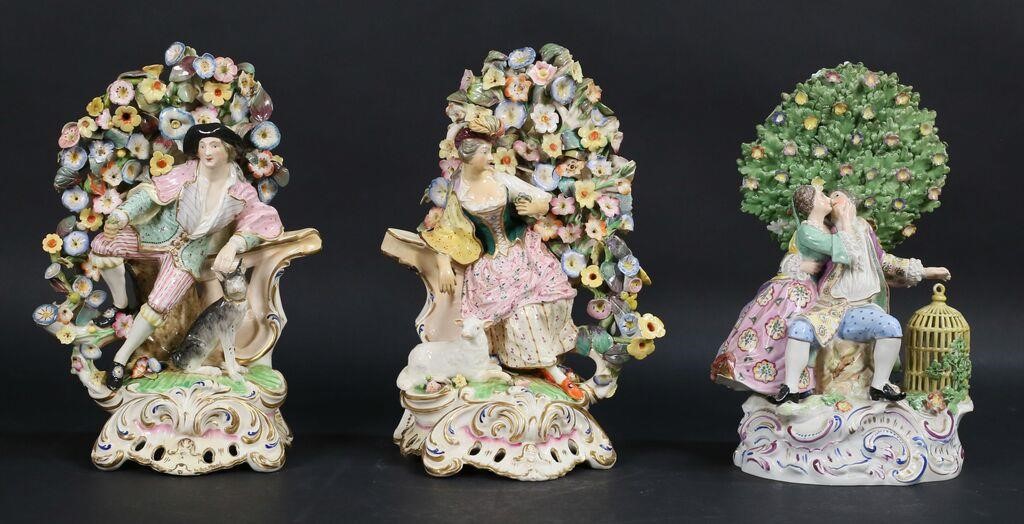 3 BOCAGE PORCELAIN FIGURES MEISSEN