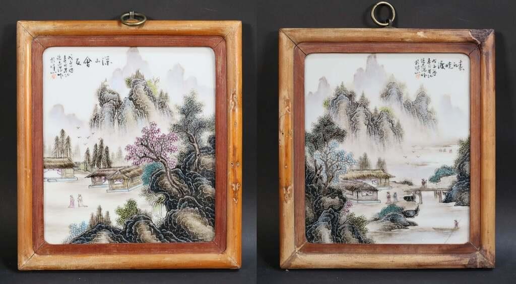 PAIR OF HAND PAINTED CHINESE PORCELAIN 2b7846