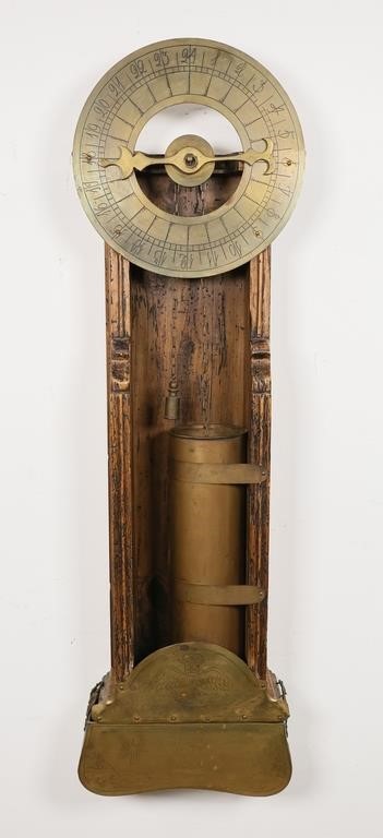 BRASS & WOOD WATER CLOCKBrass and wood