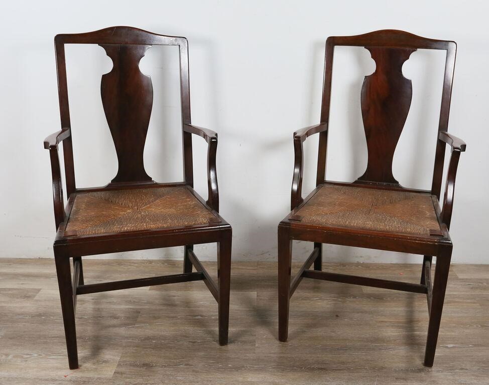 PAIR OF ENGLISH CHIPPENDALE CHAIRS