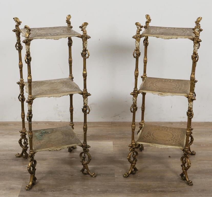 PAIR OF  NEOCLASSICAL STYLE ETAGERESPair