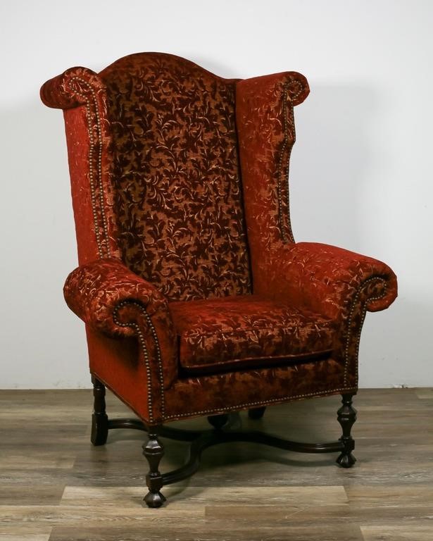 WILLIAM AND MARY STYLE WING CHAIR