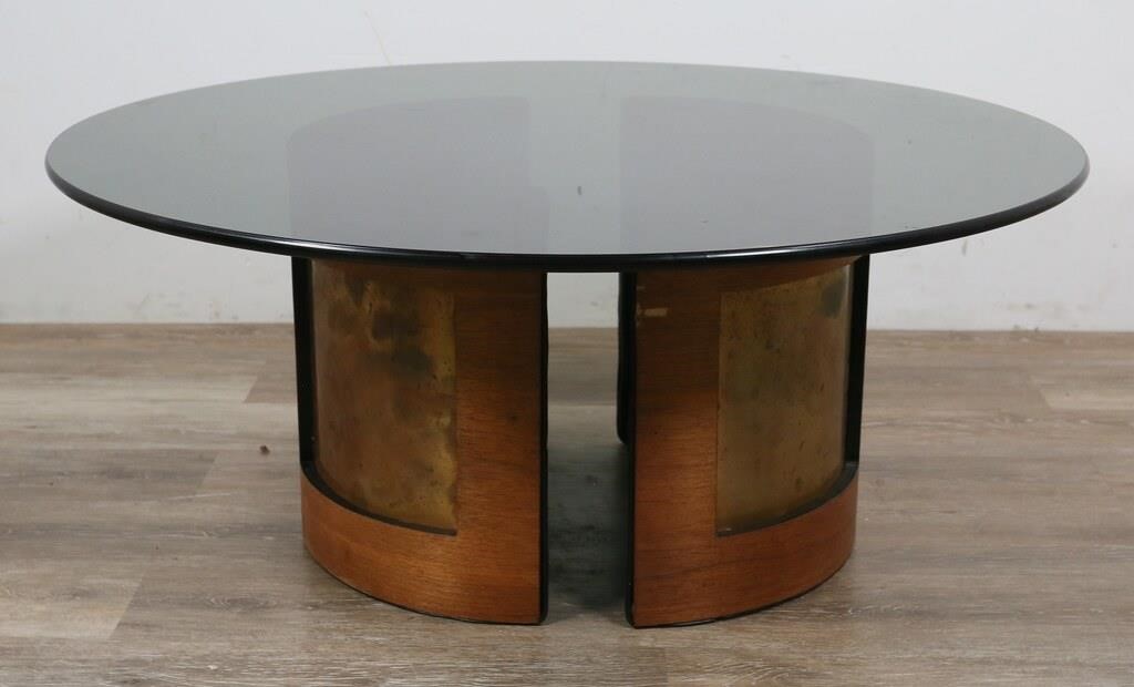 DANISH MODERN GLASS COCKTAIL TABLEDanish