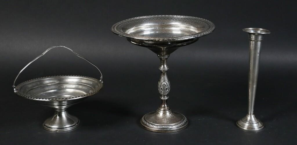 3 PIECES WEIGHTED STERLING1 Fisher Silversmiths