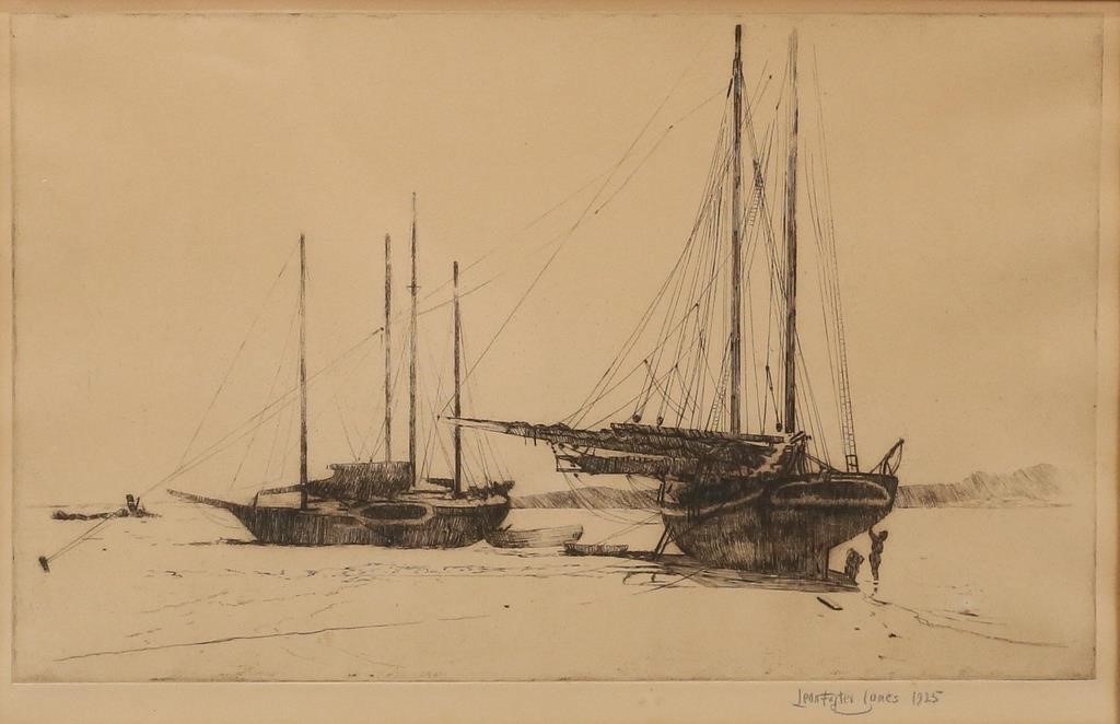 LEON FOSTER JONES ETCHING BEACHED 2b796c