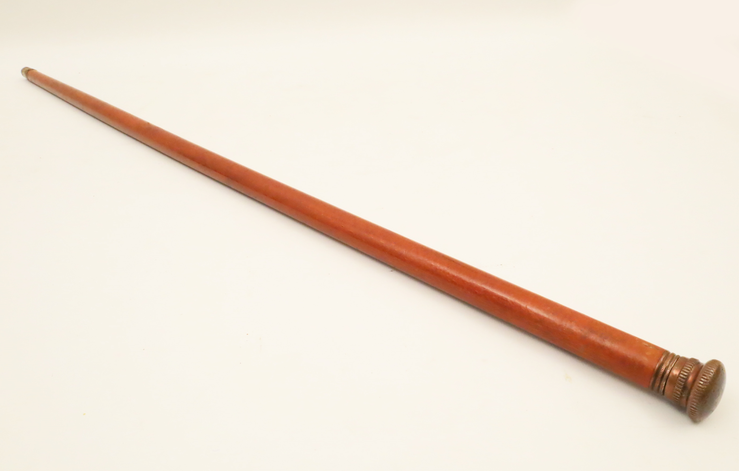 UNUSUAL WOODEN CANE WITH FITTED 2b7987
