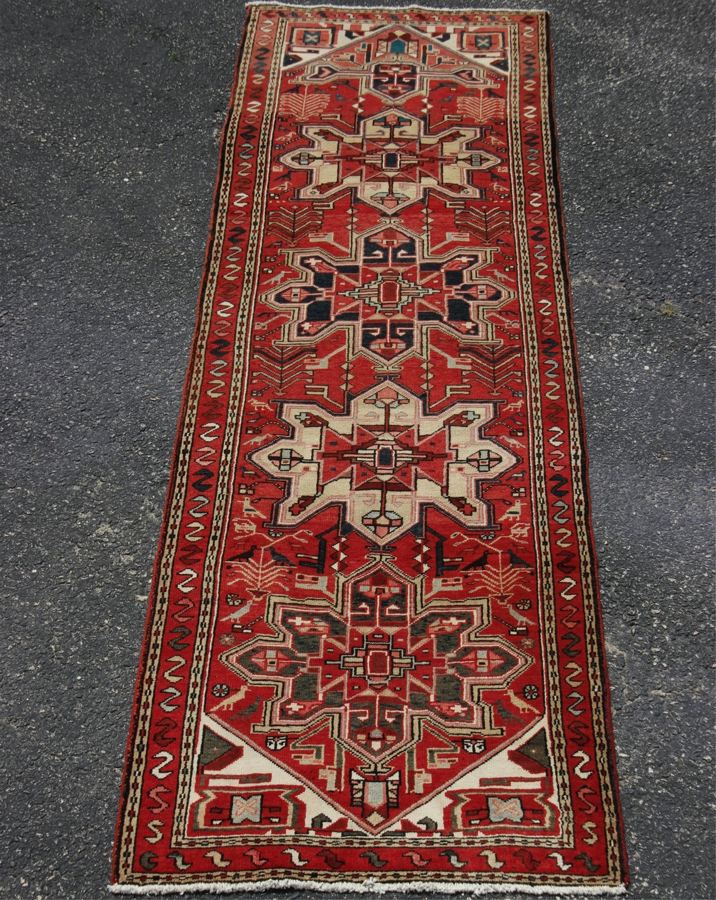 ORIENTAL RUG 3'2" X 9'9" KARAJEH